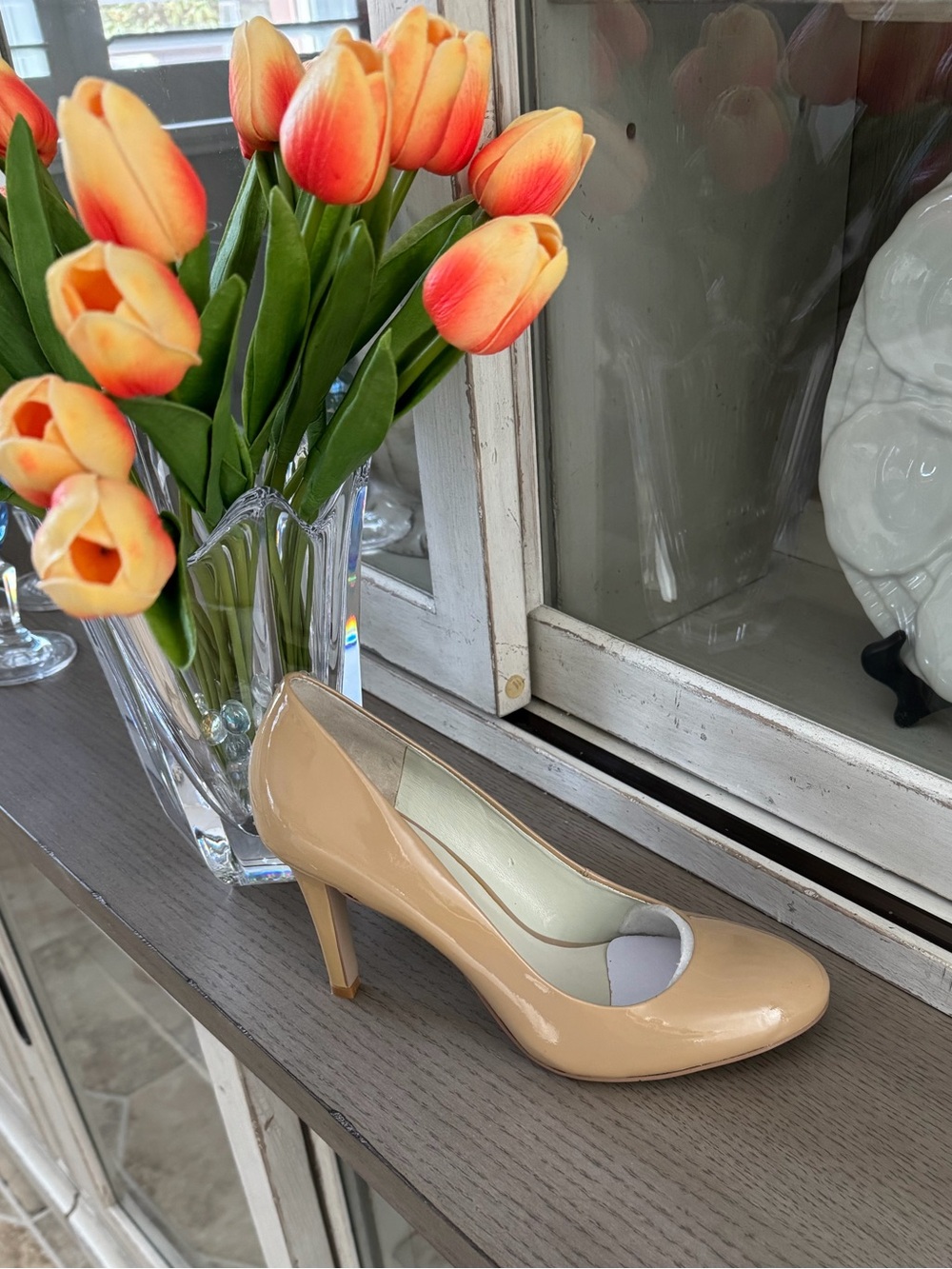 Nine West Classic Patent Nude Pump - Women Shoes NWT